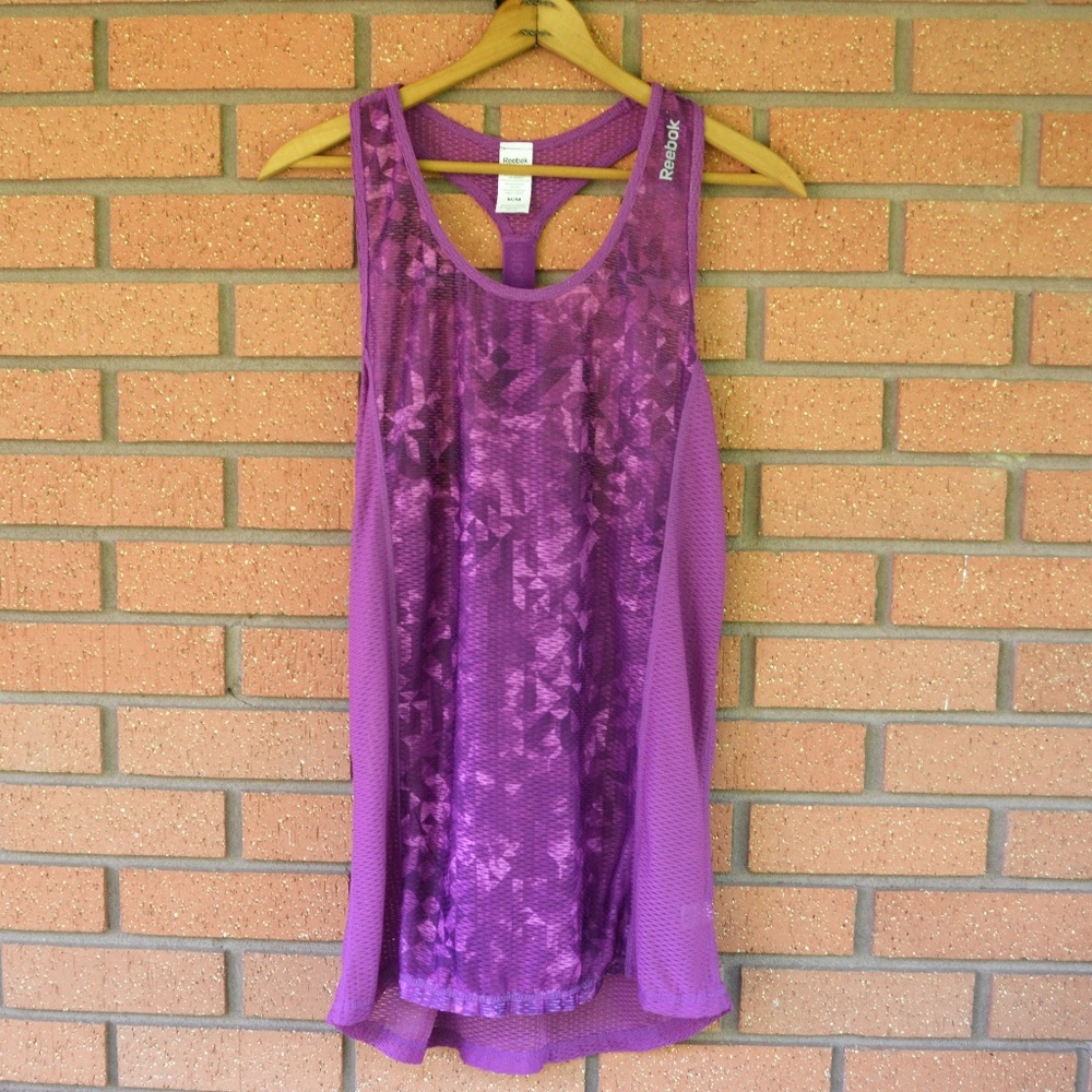 3/$20 Reebok- Purple Mesh Racerback Tank